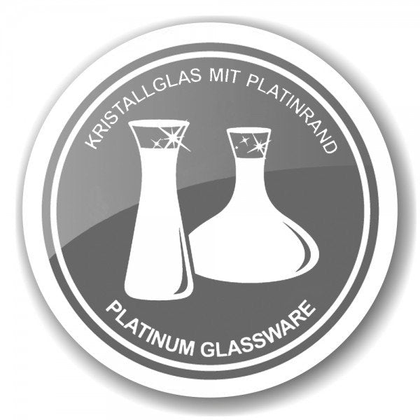 EDZARD kan Olivia, mondgeblazen kristalglas met platina rand, hoogte 17 cm, inhoud 1,5 liter
