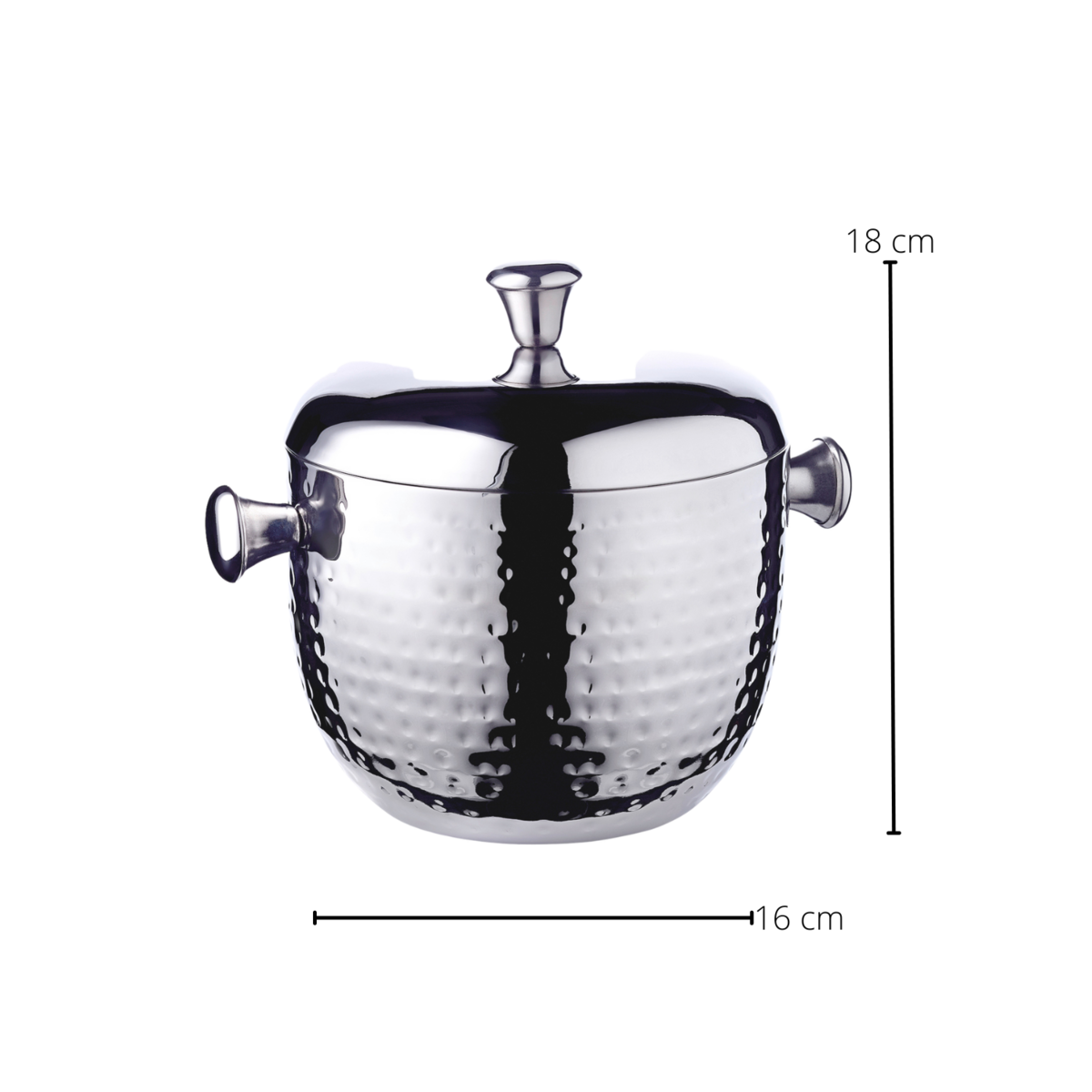 IJsemmer rico H 21 cm met deksel-, zeef- en ijstang