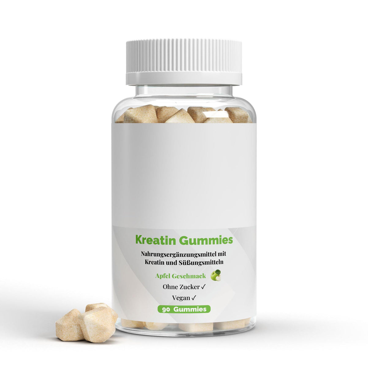 OPRUIMING -70%: Creatine Gummies Appel - 90 stuks (THT 01/27)