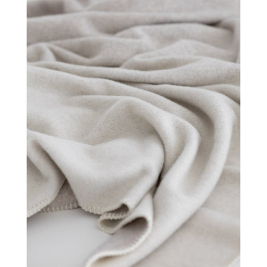 Merino/Cashmere beddeken ivoor duin