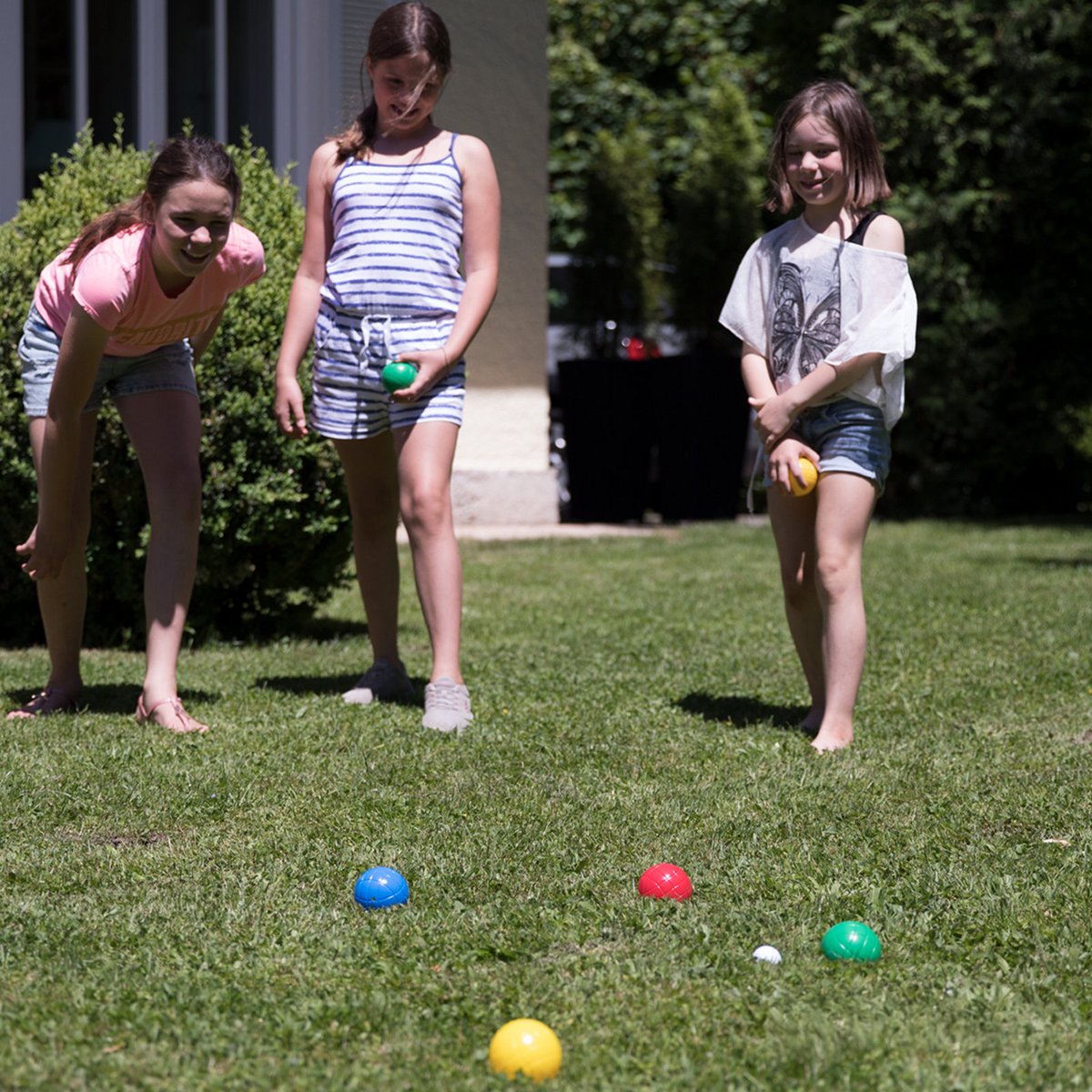 Fun Boccia Set kunststof boules voor kinderen en volwassenen