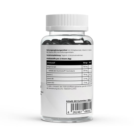 Shilajit Gummies + Vitamine C, B6, B12 - 60 stuks