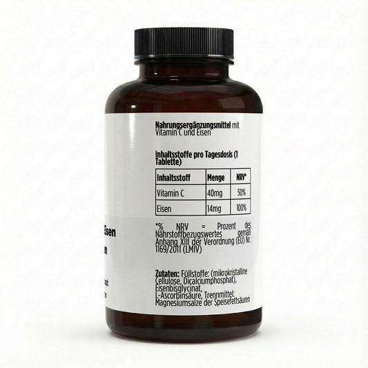 IJzer + Vitamine C - 120 vegan Tabletten