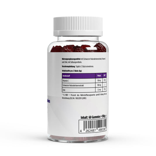 Vlierbes + Vitamine C + Zink Gummies - 60 stuks