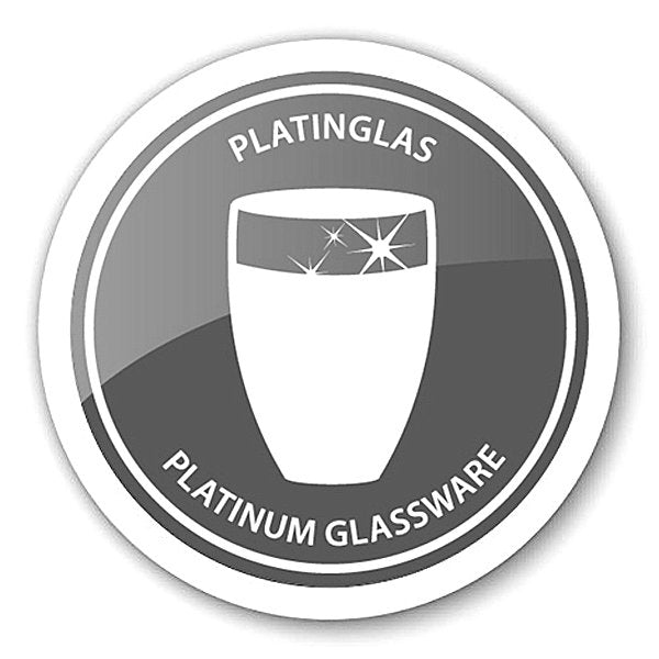 EDZARD Vaas Gabi (Ø 17 cm, hoogte 19 cm), donker, mondgeblazen kristalglas met platina rand