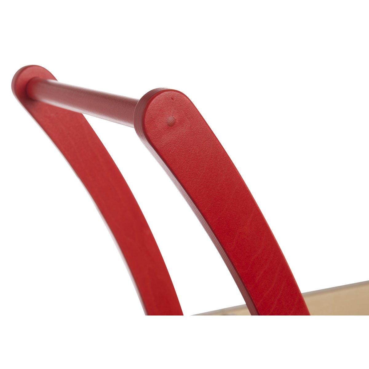 Van Dijk Toys houten loopwagen vanaf 1 jaar - Naturel - Rood (Kinderopvang kwaliteit)