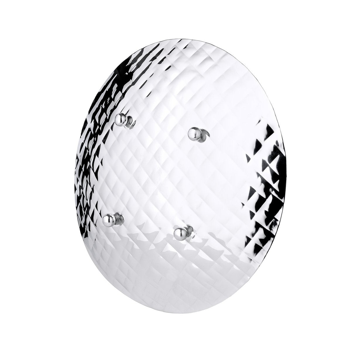 Leonora bord (Ø 25 cm, hoogte 3,2 cm), gehamerd, roestvrij staal