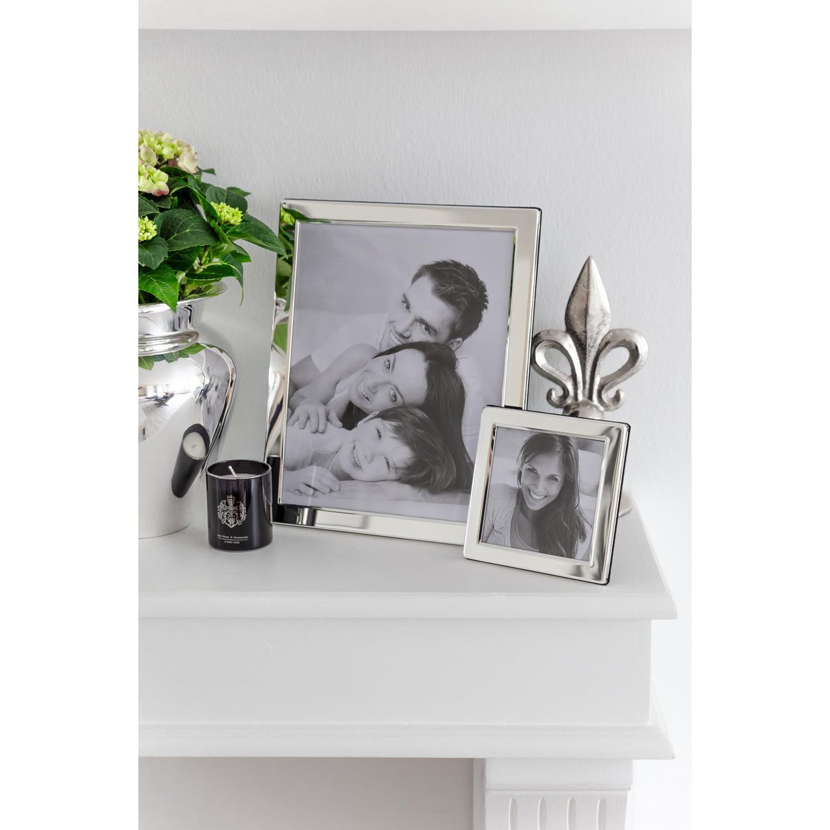EDZARD fotolijst Salerno voor foto 20 x 25 cm, edel verzilverd, aanslagbestendig, met 2 hangers