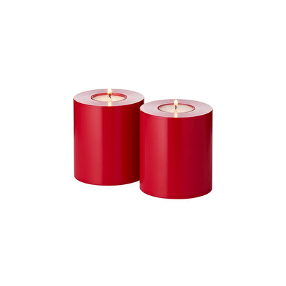 Edzard 2 Set Permanente Cornelius (hoogte 9 cm, Ø 8 cm) Rood, groenlicht houder hittebestendig tot 90 graden