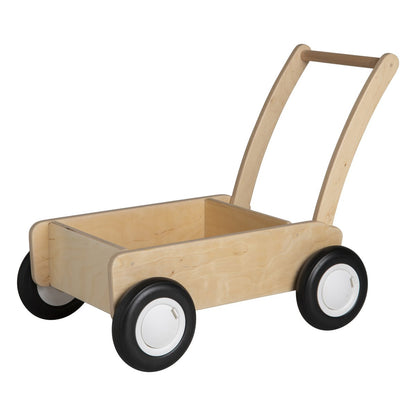 Van Dijk Toys Houten Loopwagen vanaf 1 jaar - Naturel  ( kinderopvang kwaliteit)