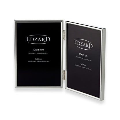 Edzard Double Picture Frame Genua (10x15 cm), voor 2 foto's, nobel verzilverd, start-up beschermd