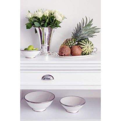 EDZARD bloempot bloempot vaas Tromba zwaar verzilverd, hoogte 20 cm, diameter 17 cm