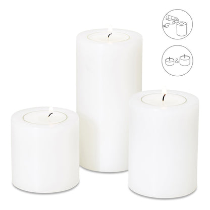 EDZARD set van 3 theelichthouders, permanente kaars Cornelius, Ø 6 cm, hoogtes 6, 8 en 10 cm, hittebestendig tot 90 graden