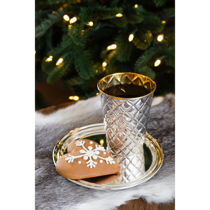 Pijpenbakje (Ø 17 cm), rond, elegant verzilverd