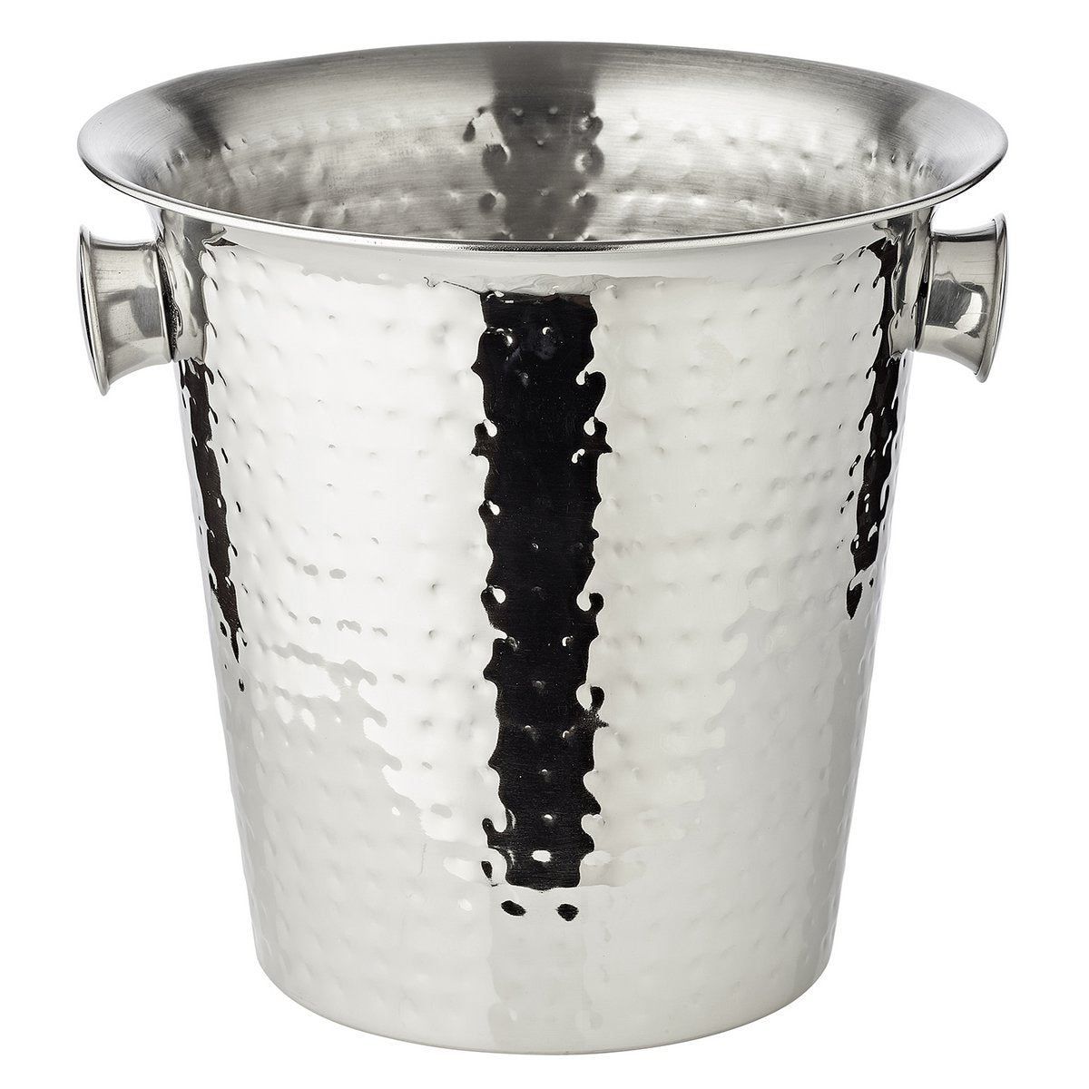 EDZARD champagnekoeler Joey met handvatten, RVS hoogglans gepolijst, gehamerd, hoogte 23 cm, diameter 21 cm