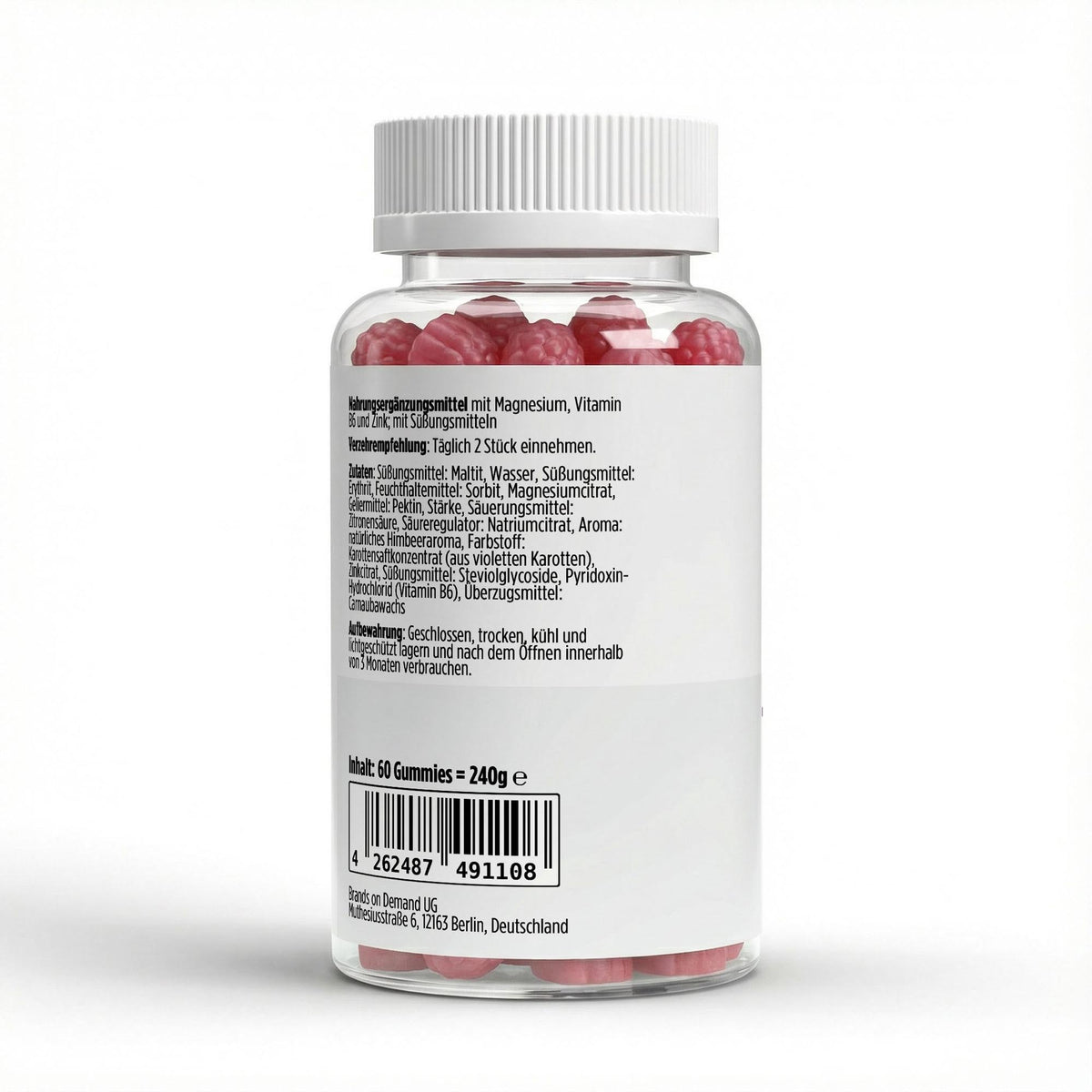Magnesium + Zink + B6 Gummies - 60 stuks