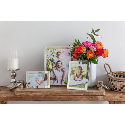 EDZARD set van 2 Prato fotolijsten voor foto's 10 x 15 cm, elegant verzilverd, aanslagvrij, met 2 hangers