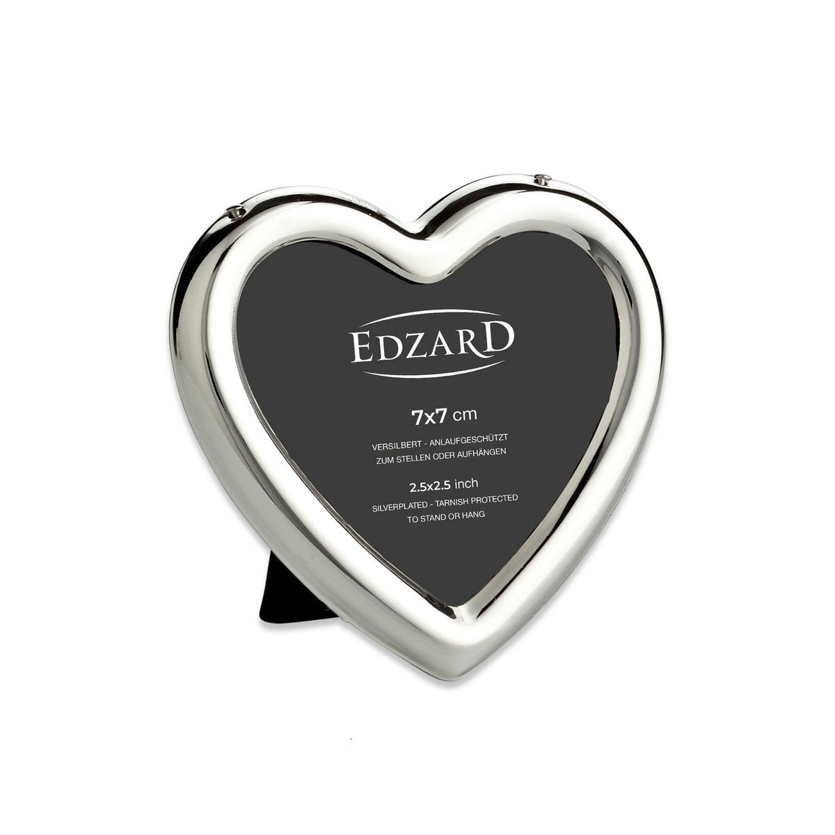 Edzard Mini Picture Frame Heart (7x7 cm), nobel verzilverd, start-up beschermd
