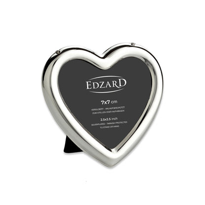 Edzard Mini Picture Frame Heart (7x7 cm), nobel verzilverd, start-up beschermd