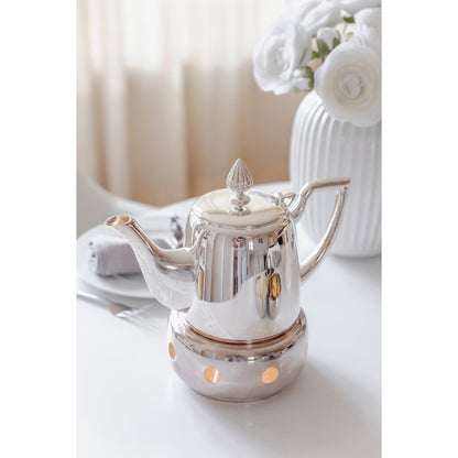 EDZARD Cimba theepot, verzilverd, lengte 23 cm, breedte 11 cm, hoogte 16 cm, inhoud 0,85 liter