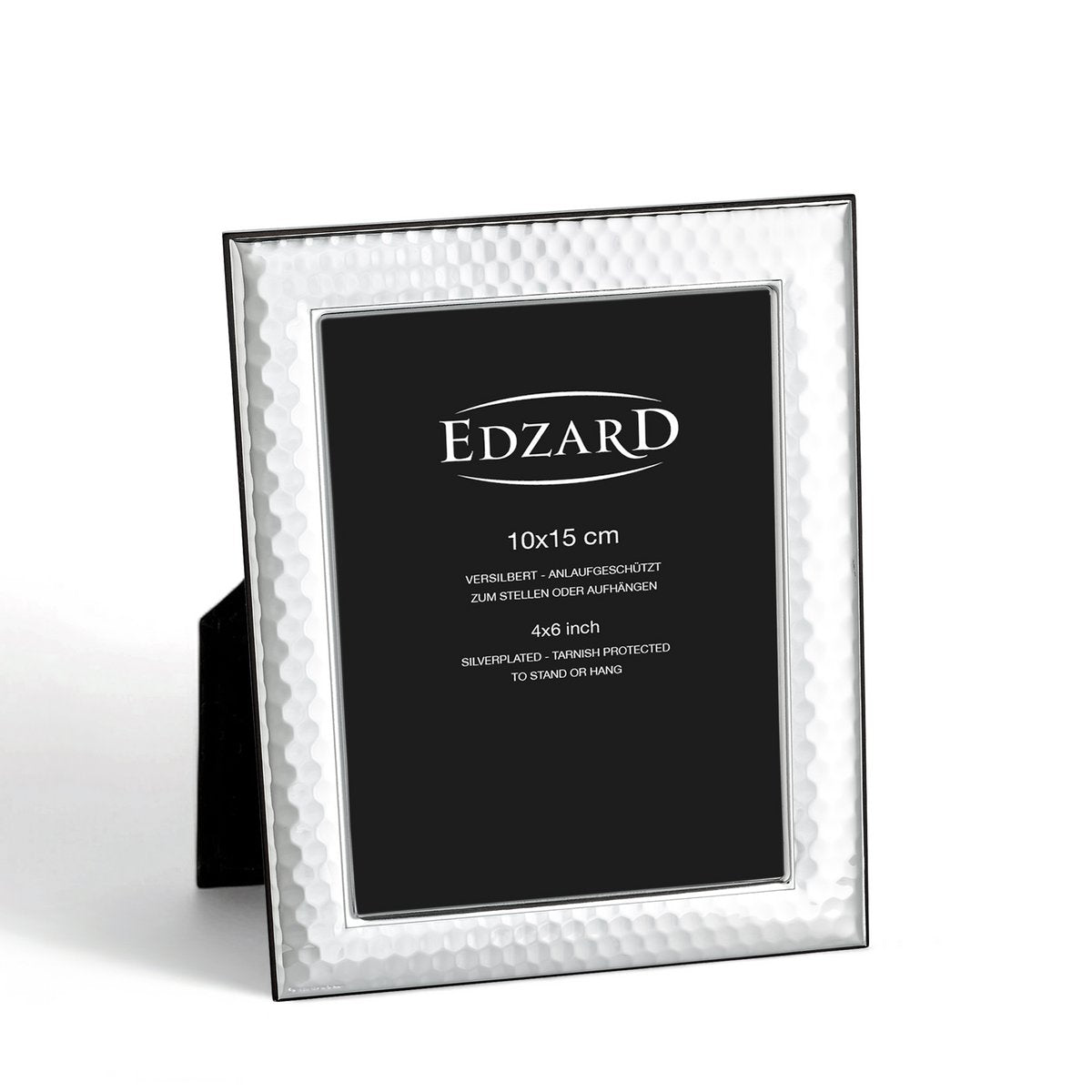 Casalini fotolijst (10x15 cm), elegant verzilverd, aanslagvrij, met houten decor achterkant