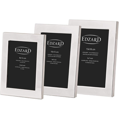 EDZARD fotolijst Altamura fotolijst voor foto 13 x 18 cm, verzilverd, aanslagbestendig, 2 hangers