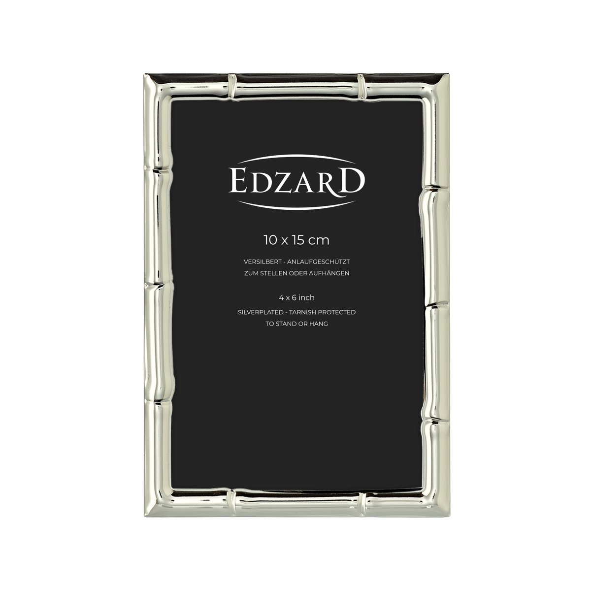 Fontanellato fotolijst (10x15 cm), elegant verzilverd, aanslagvrij, 2 hangers