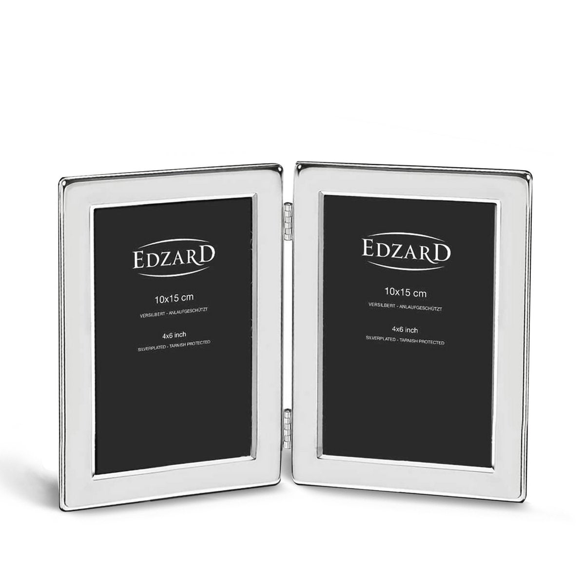 EDZARD dubbele fotolijst Salerno voor 2 foto's 10 x 15 cm, verzilverd, aanslagbestendig