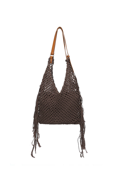 Beach Bags Solid Color Vacation Cotton Daily Accessories