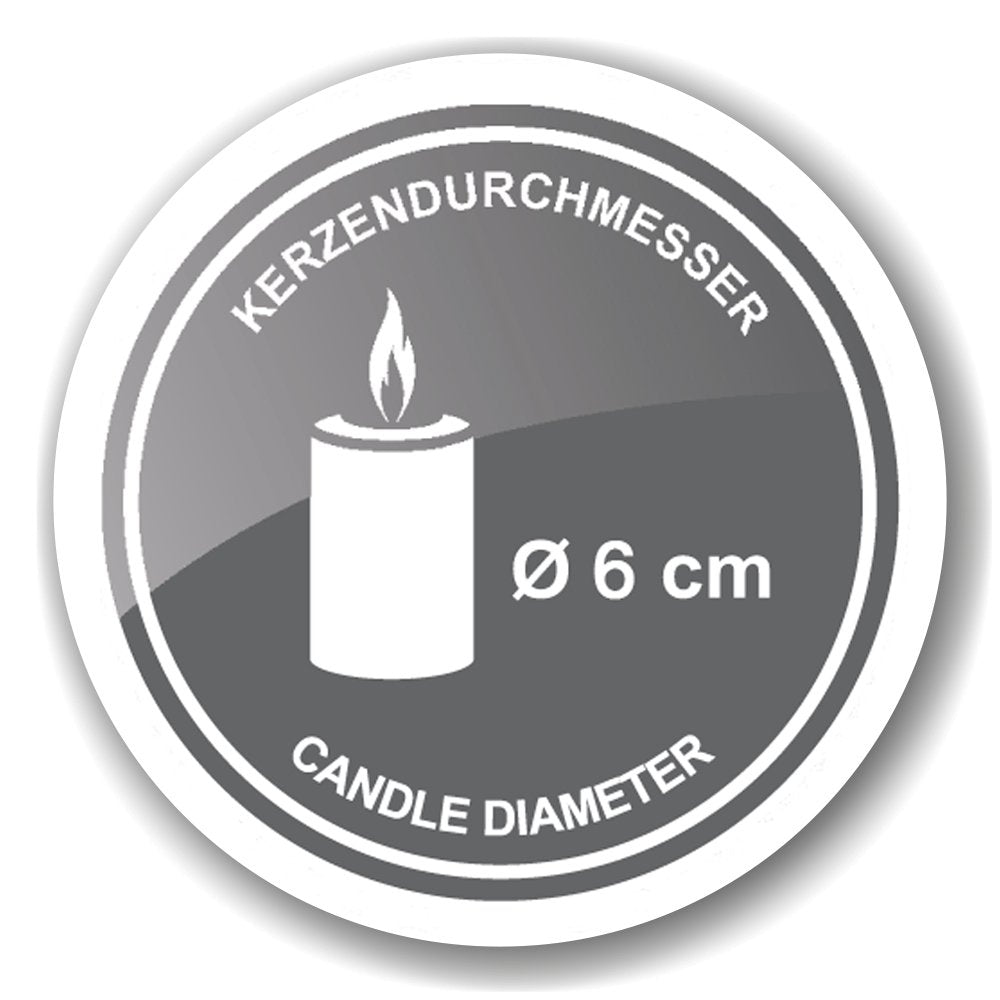 EDZARD Adventskrans Bernd, diameter 29 cm, aluminium vernikkeld, zilverkleurig, voor kaarsen ø 6 cm