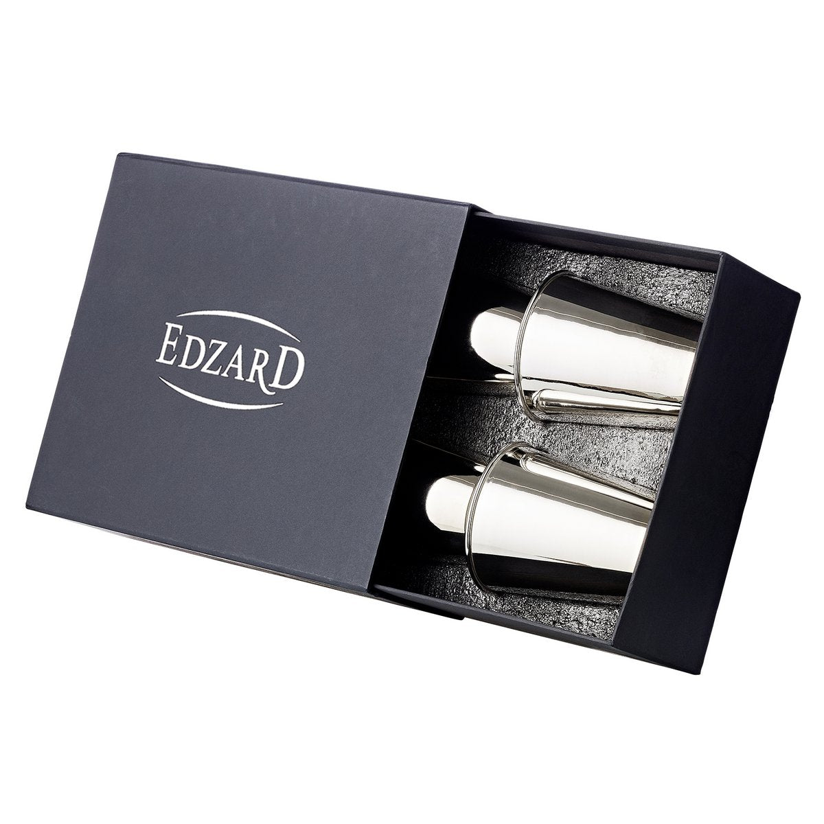 Mido-mokkenset van 4 stuks, H 10 cm, elegant verzilverd, aanslagvrij