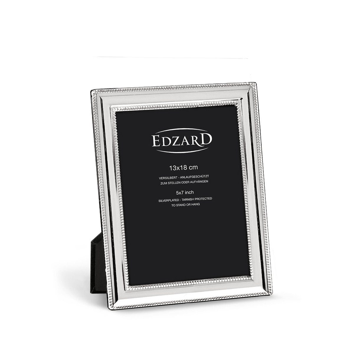 EDZARD fotolijst Matera fotolijst voor foto 13 x 18 cm, edel verzilverd, aanslagbestendig, 2 hangers