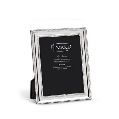 EDZARD fotolijst Matera fotolijst voor foto 13 x 18 cm, edel verzilverd, aanslagbestendig, 2 hangers