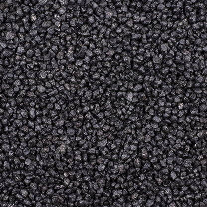 Decoratief granulaat sierstenen (2-3 mm), kleur zwart, 1 kg, waterdicht, stofvrij