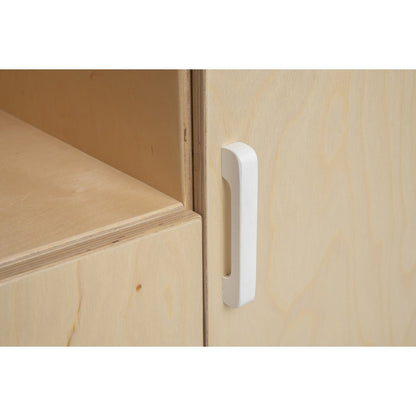 Van Dijk Toys houten poppencommode / poppen commode - Naturel met wit (Kinderopvang kwaliteit)