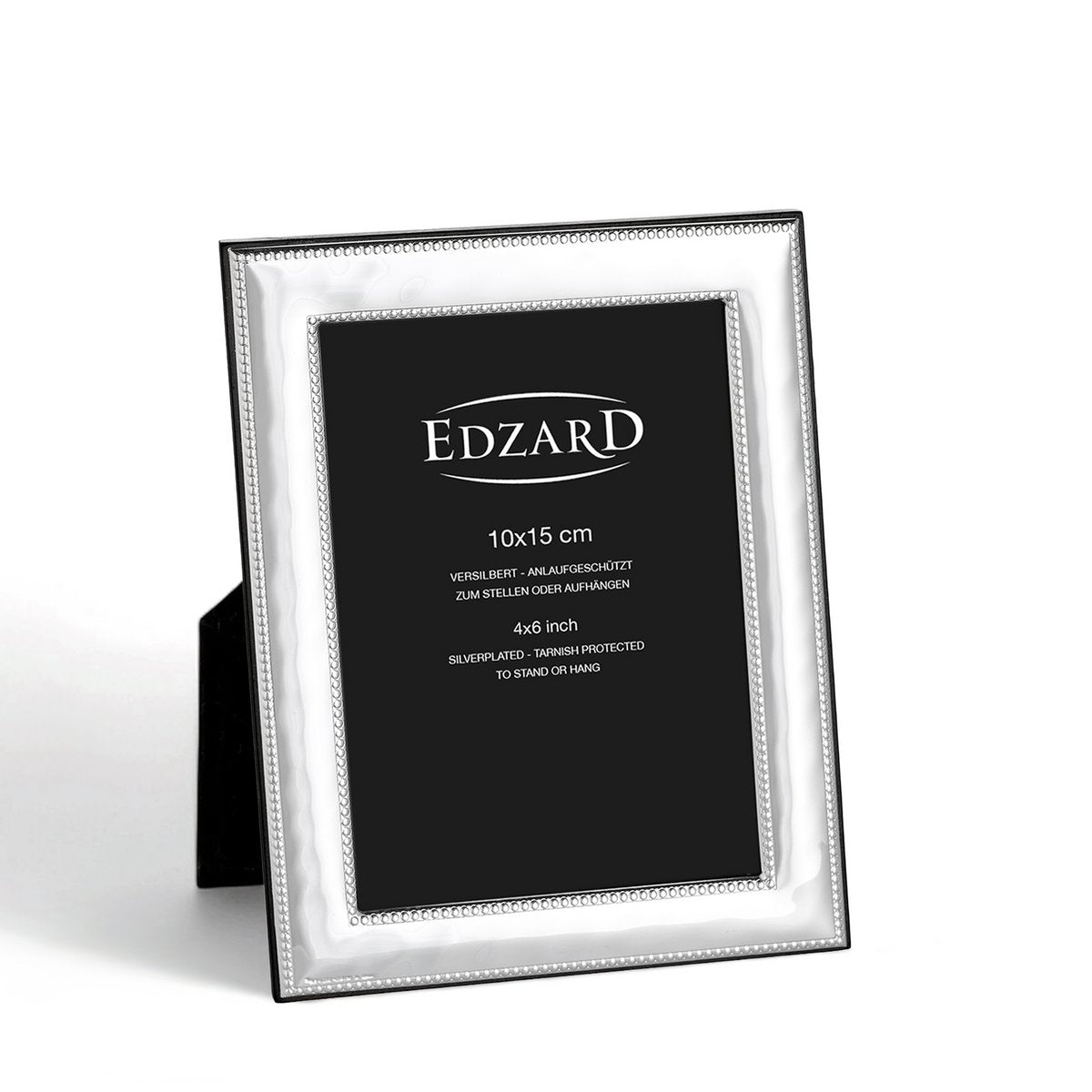 Montella fotolijst (10x15 cm), elegant verzilverd, aanslagvrij, met houten decor achterkant