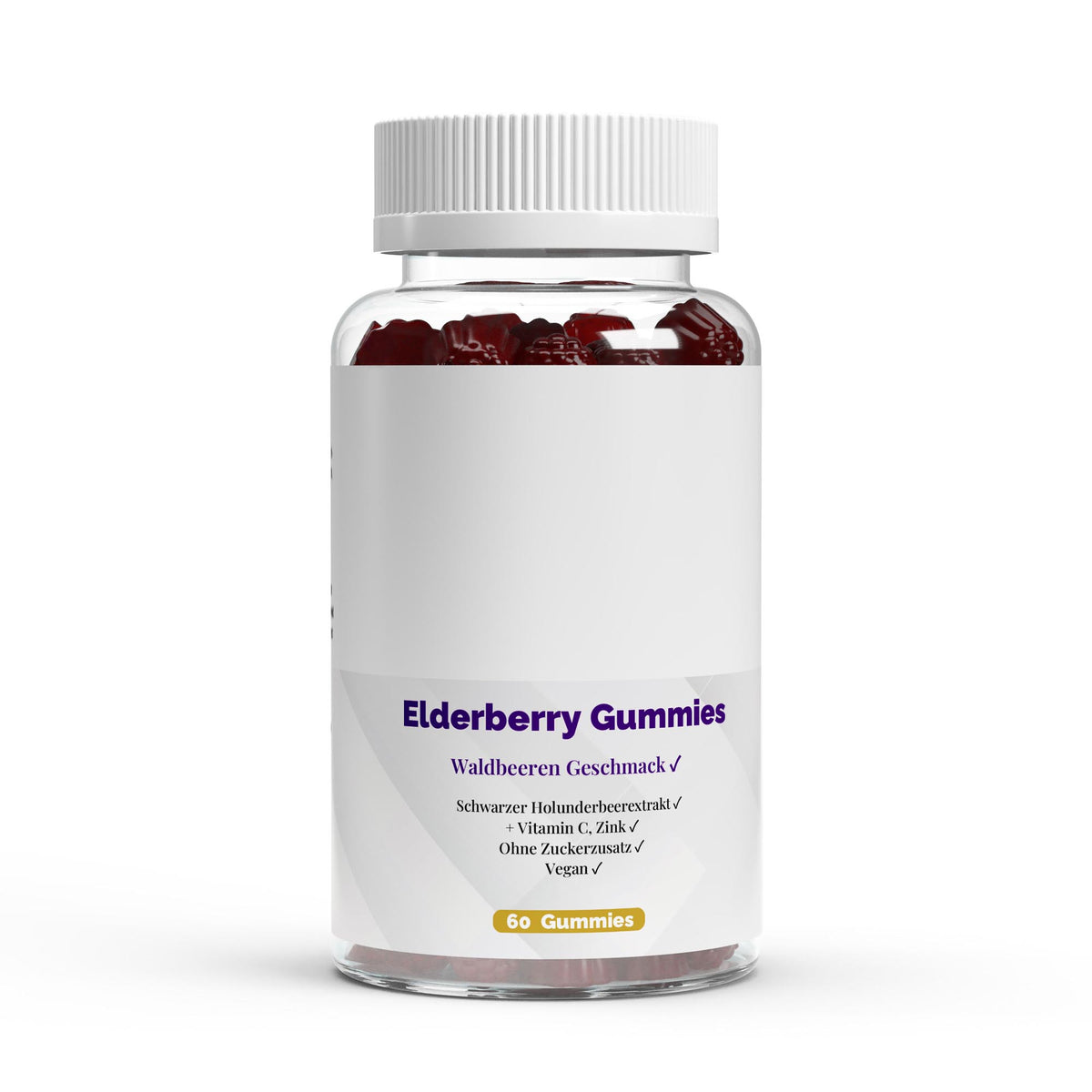 Vlierbes + Vitamine C + Zink Gummies - 60 stuks