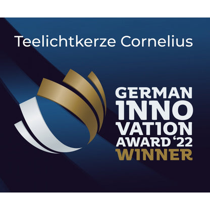 Cornelius Double Pine permanente kaars (hoogte 12 cm, Ø 8 cm), wit, hittebestendig tot 90°