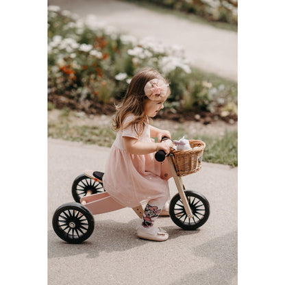 Kinderfeets 2-in-1 houten loopfiets & driewieler Tiny Tot Plus - Silver Sage