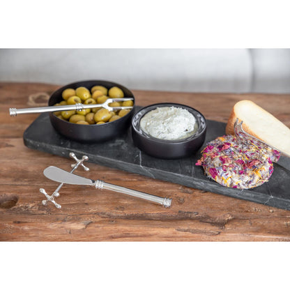 EDZARD set van 6 messteun messteun kruis, edel verzilverd, aanslag beschermd, lengte 7 cm