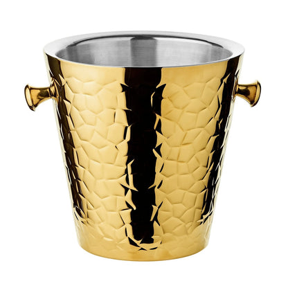 Sektkühler capri met stand in goud h 83 cm