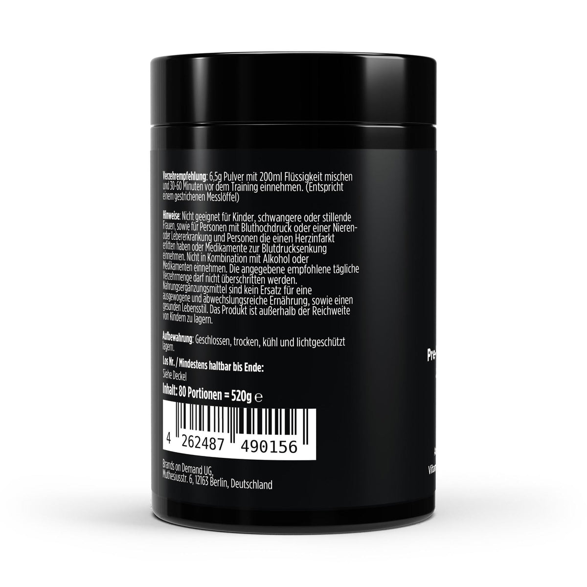Pre-Workout Booster Appel - 520g