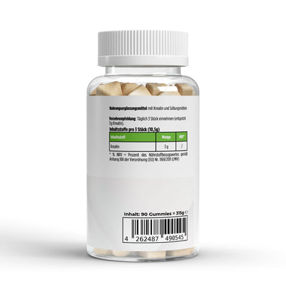 OPRUIMING -70%: Creatine Gummies Appel - 90 stuks (THT 01/27)