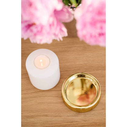 EDZARD set van 2 kandelaars Sanremo goud, elegant vernikkeld, ø 10 cm, voor stompkaarsen