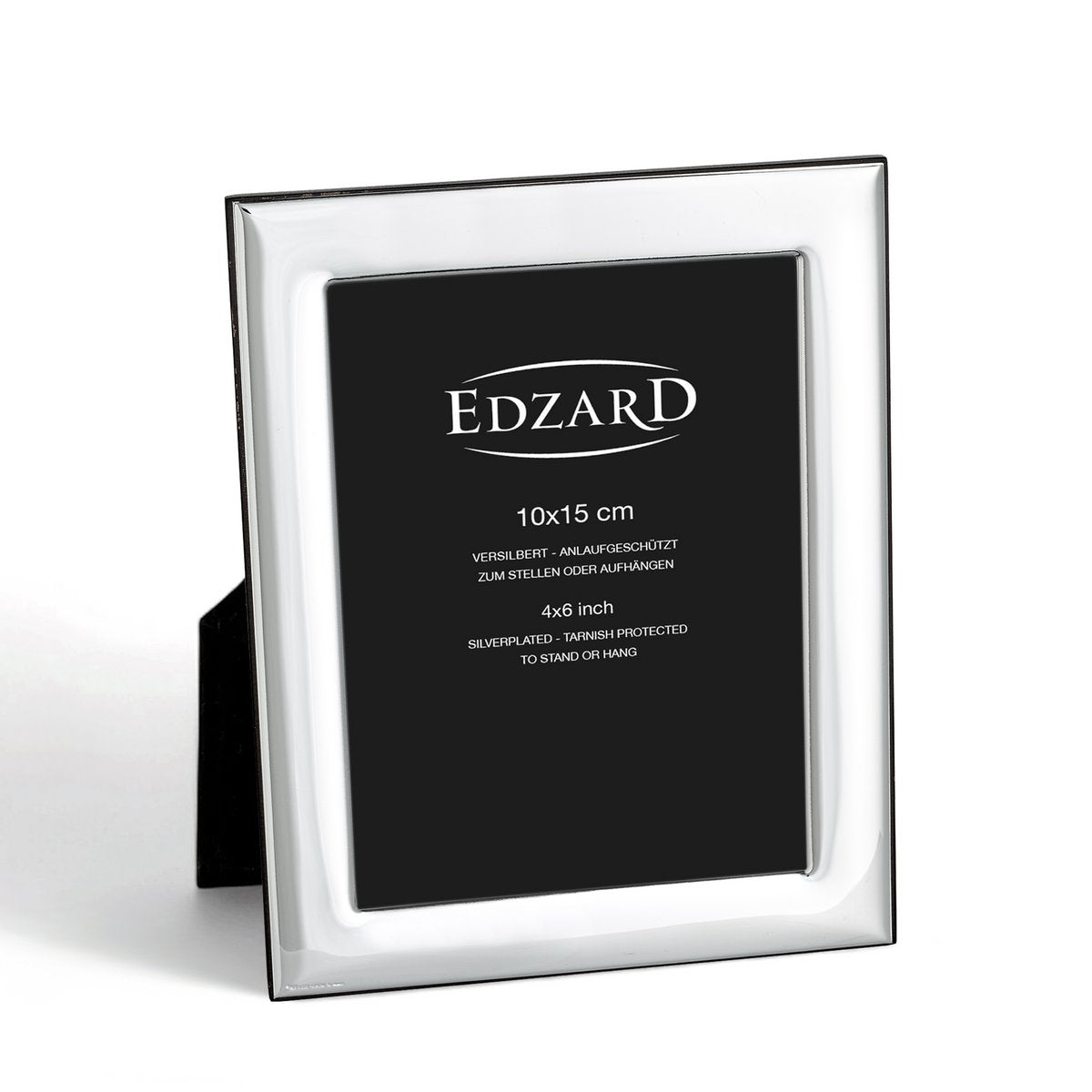 Lucera fotolijst (10x15 cm), elegant verzilverd, aanslagvrij, met houten decor achterkant
