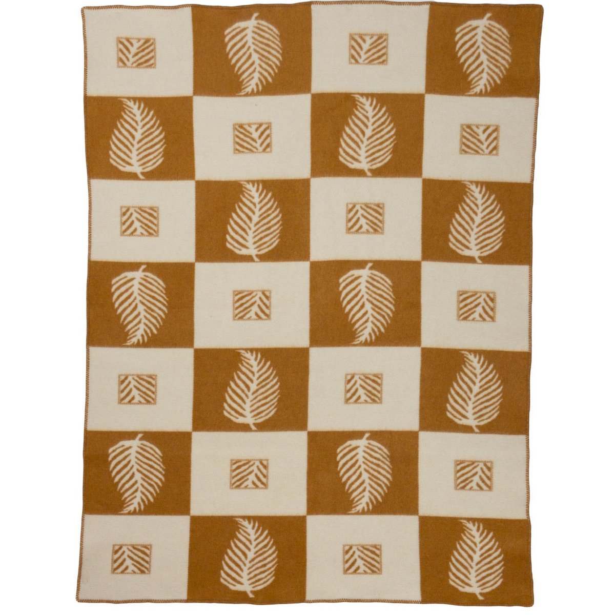 Merinowollen beddeken LEAF oker