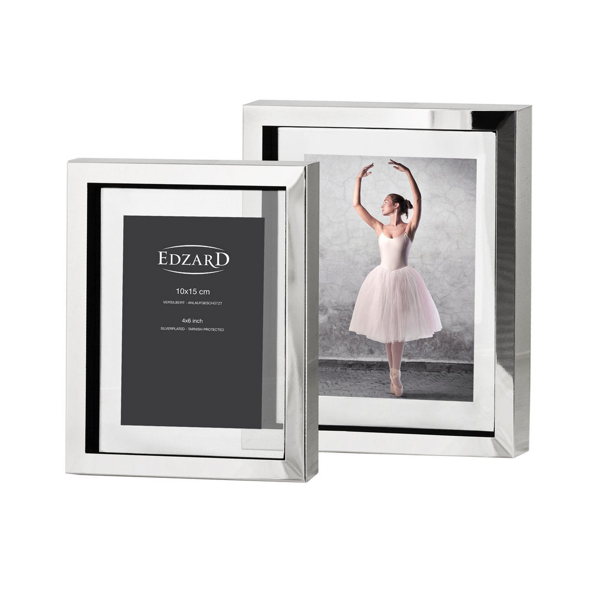 EDZARD fotolijst Caserta fotolijst voor foto 13 x 18 cm, verzilverd, aanslagbestendig