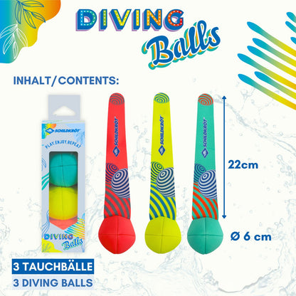 Neoprene duikballen set - water speelgoed voor kinderen - 3 stuks