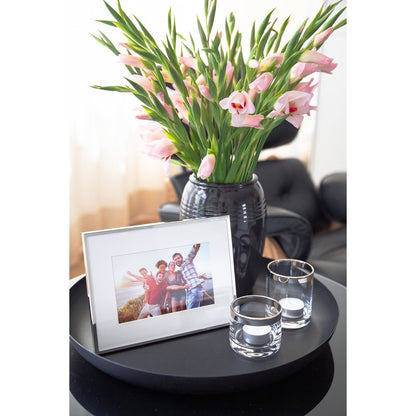 EDZARD set van 2 fotolijsten Rimini voor foto's 10 x 15 cm, passe-partout, elegant verzilverd, aanslagvrij, 2 hangers