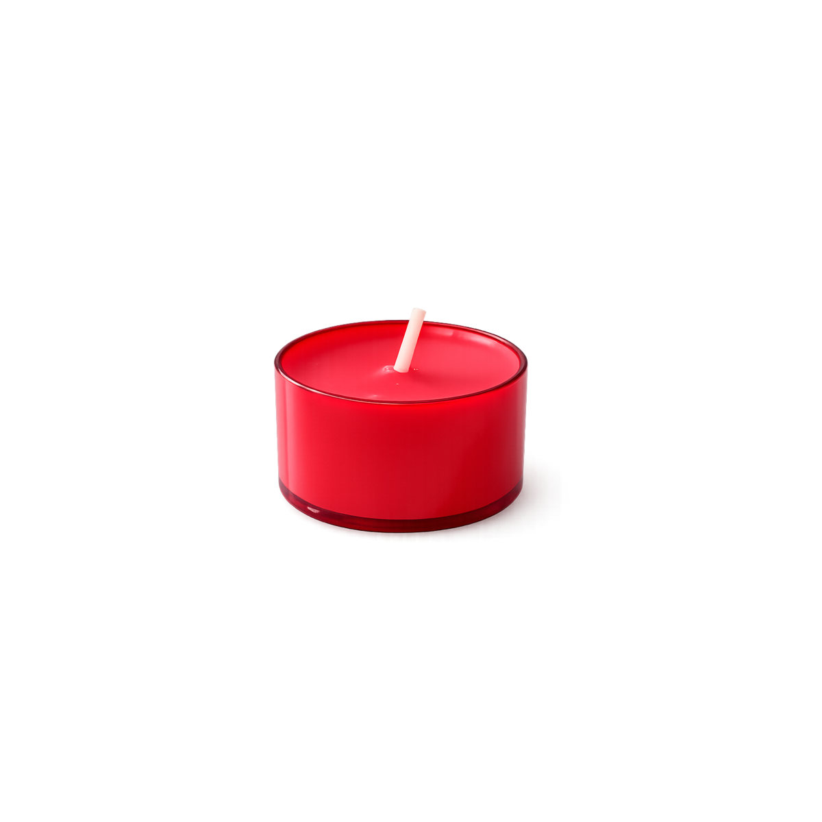 EDZARD 50 stuks Nightlights theelichtjes, rood, rode kunststof behuizing